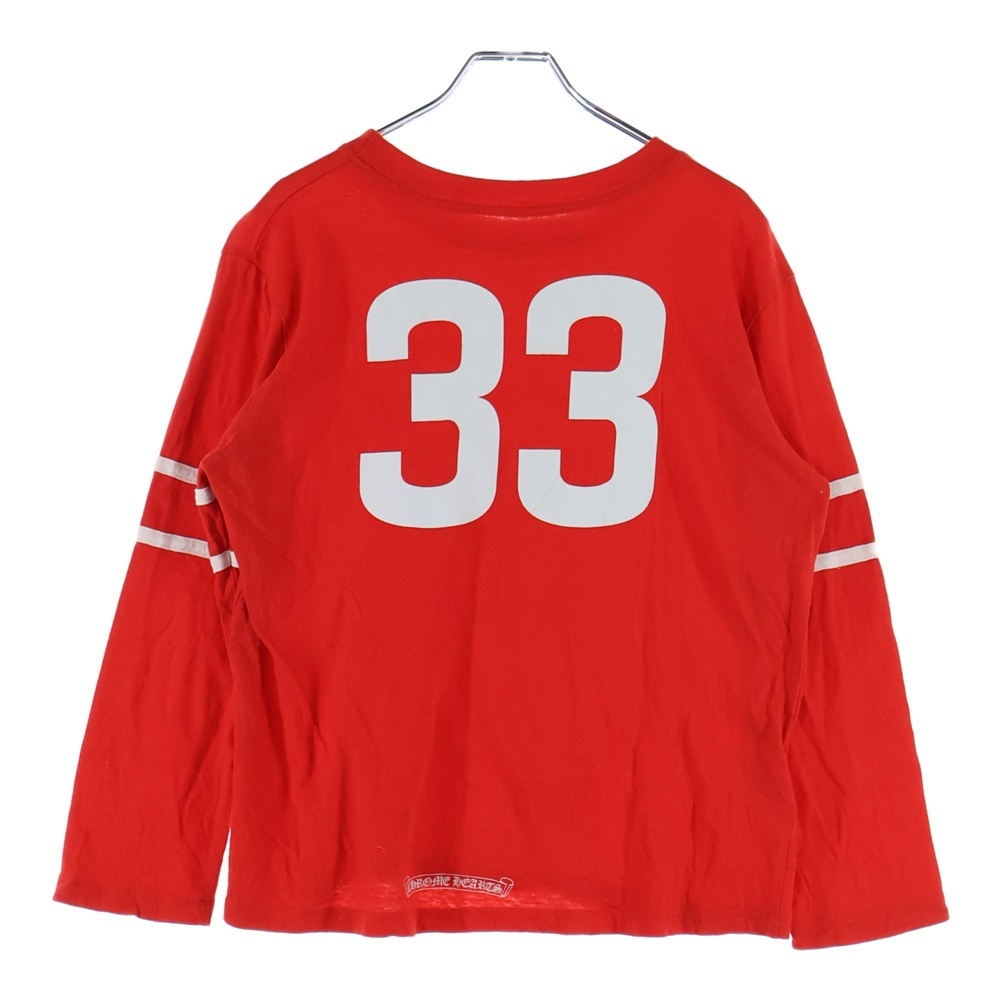 クロムハーツ Roller Skates 33 Horseshoe Long Sleeve L/S Tee ホースシュープリントクルーネック長袖Tシャツカットソー レディース拍卖