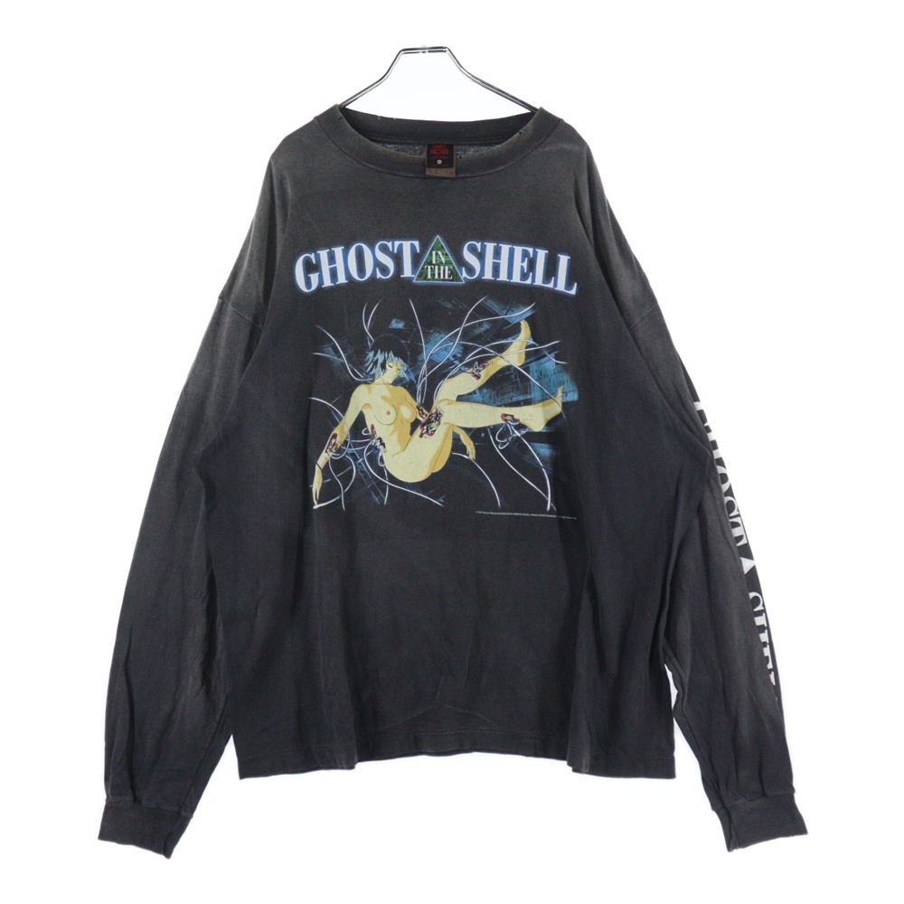 セントマイケル 24AW LS TEE ILYA GITS PRINT 攻殻機動隊 プリント クルーネック 長袖Tシャツ カットソー ブラック SM-YS1-0000-C34拍卖