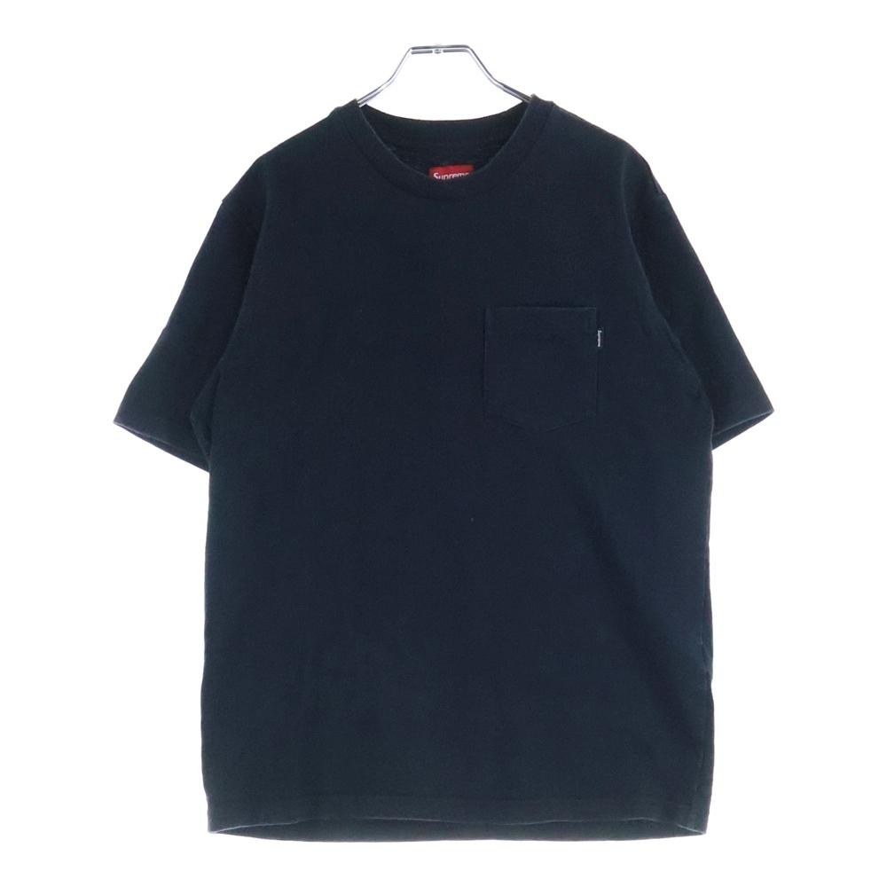SUPREME シュプリーム 19AW S/S Pocket Tee 胸ポケット 半袖Tシャツ カットソー ブラック拍卖