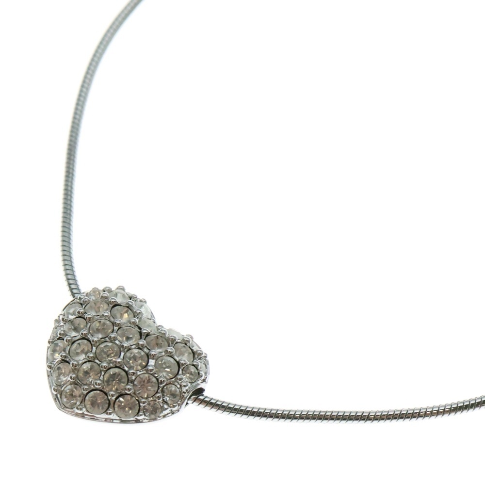 SWAROVSKI スワロフスキー ハートモチーフ ラインストーン パヴェクリスタル チェーンネックレス シルバー レディース拍卖