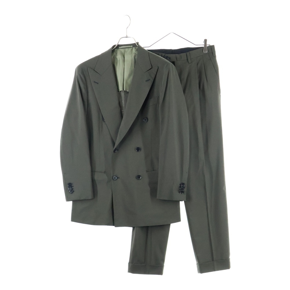 TOMORROWLAND トゥモローランド ウール ダブルブレステッド6Bスーツセットアップ スーツ カーキ拍卖