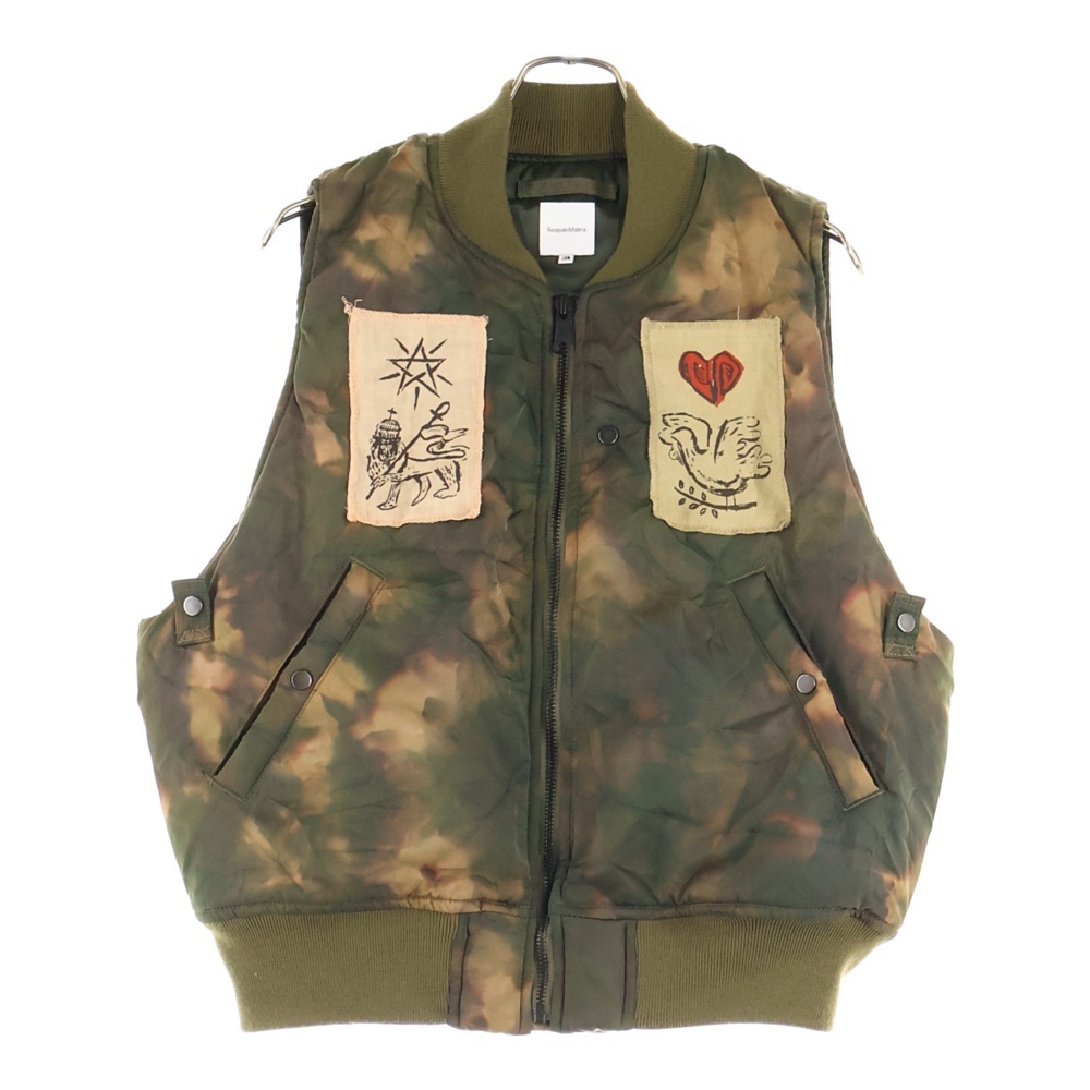 サスクワッチファブリックス 23AW FLIGHT VEST THE DOVE OF PEACE バックワッペンカモフラフライトベスト 23AW-JKM-005 カーキ拍卖