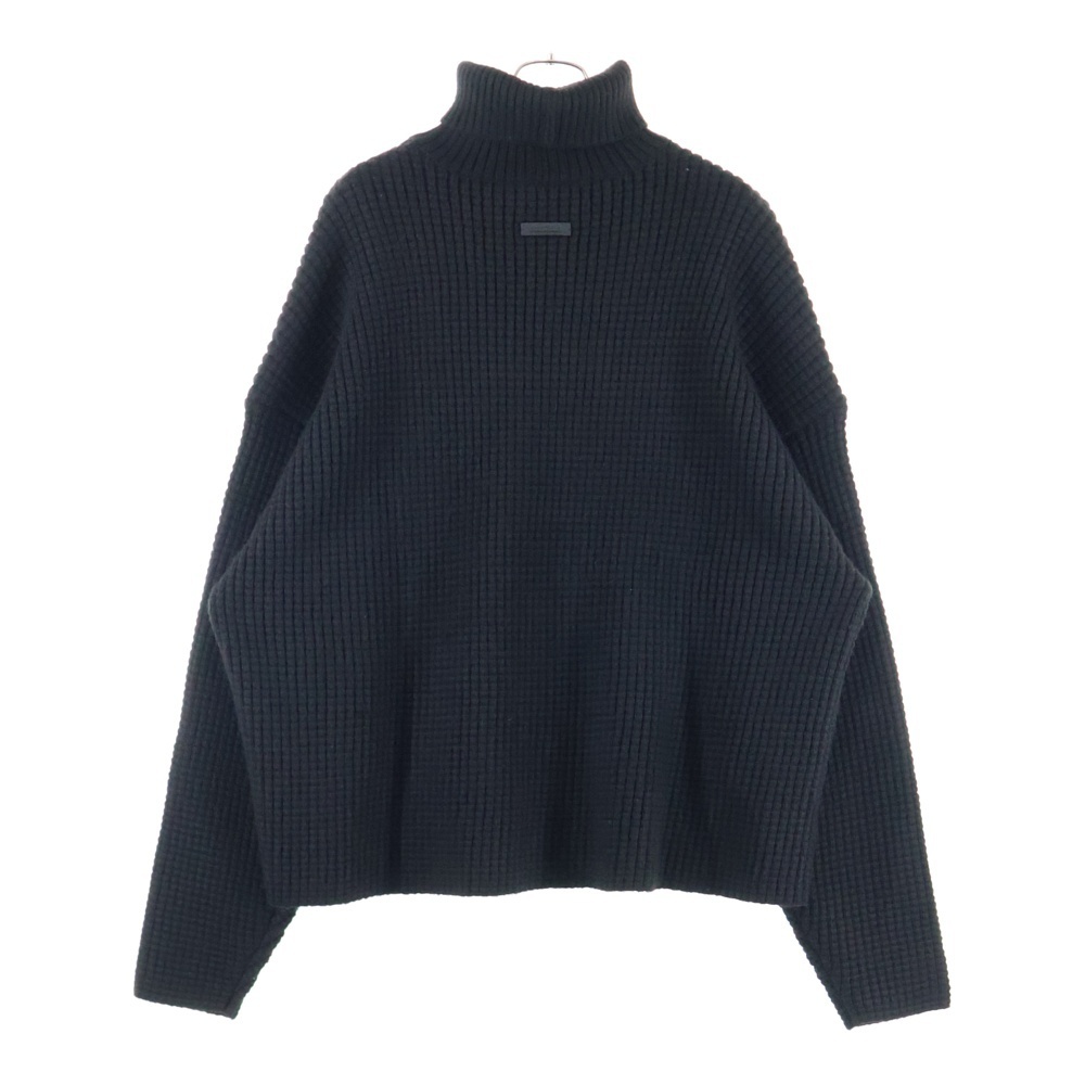 FEAR OF GOD ESSENTIALS フィアオブゴッド エッセンシャルズ WAFFLE TURTLE KNIT ワッフルタートルネック ニットセーター ブラック拍卖