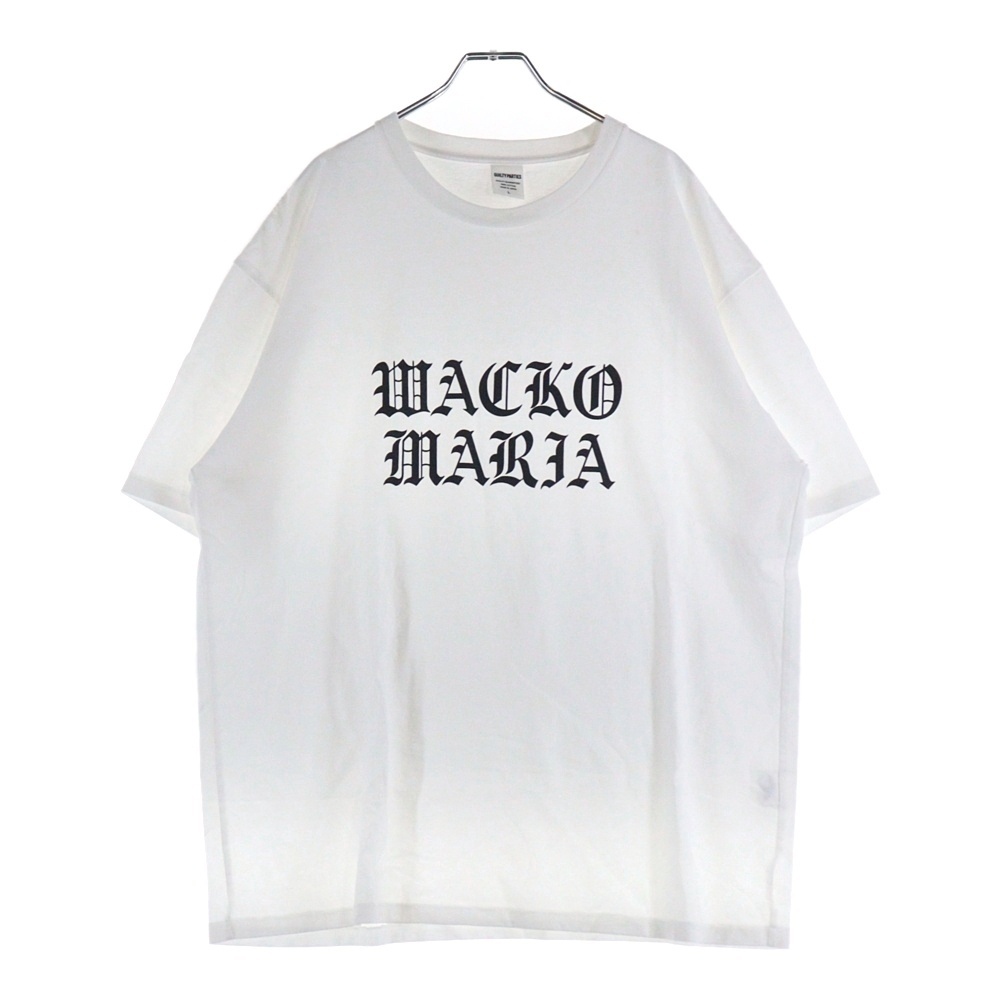 WACKO MARIA ワコマリア 24AW LETTERING LOGO フロントプリント 半袖Tシャツカットソー ホワイト拍卖