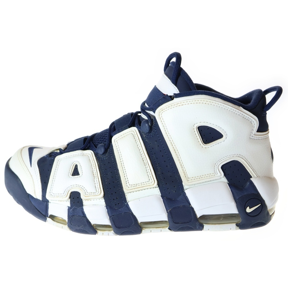 ナイキ AIR MORE UPTEMPO Olympic エアモアアップテンポ オリンピック ハイカットスニーカー ホワイト/ネイビー US13/31cm 414962‐104拍卖