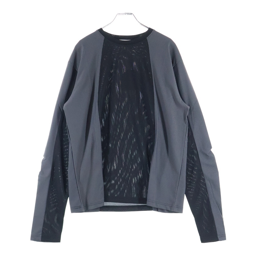 FFFPOSTALSERVICE トリプルエフポスタルサービス 25SS DIFFRACTION KNIT ディフラクションニット切替長袖Tシャツ FFFPSSS2529 ブラック拍卖