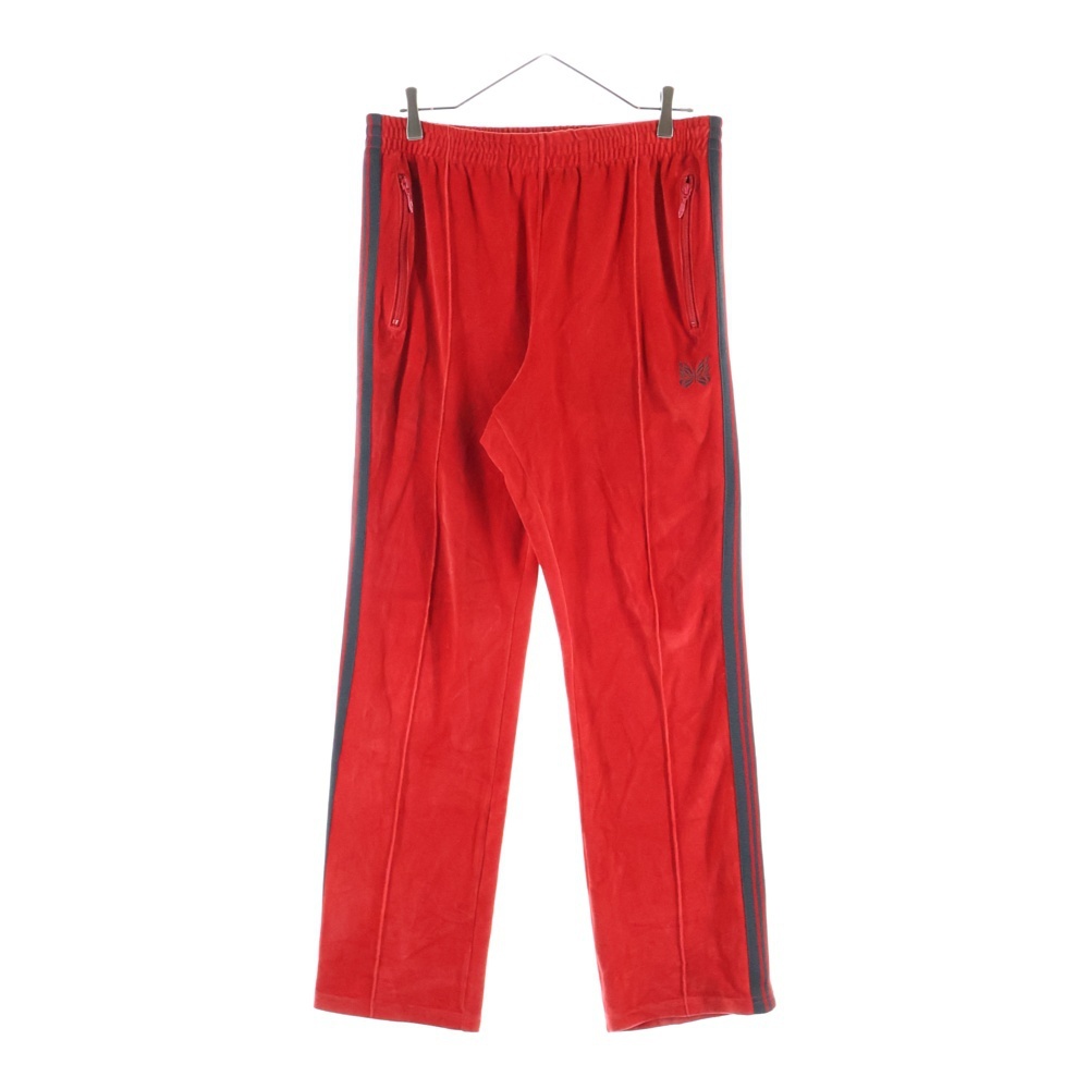 Needles (ニードルス) NARROW TRACK PANT - C/PE VELOUR ベロアナロートラックパンツ レッド NS253拍卖