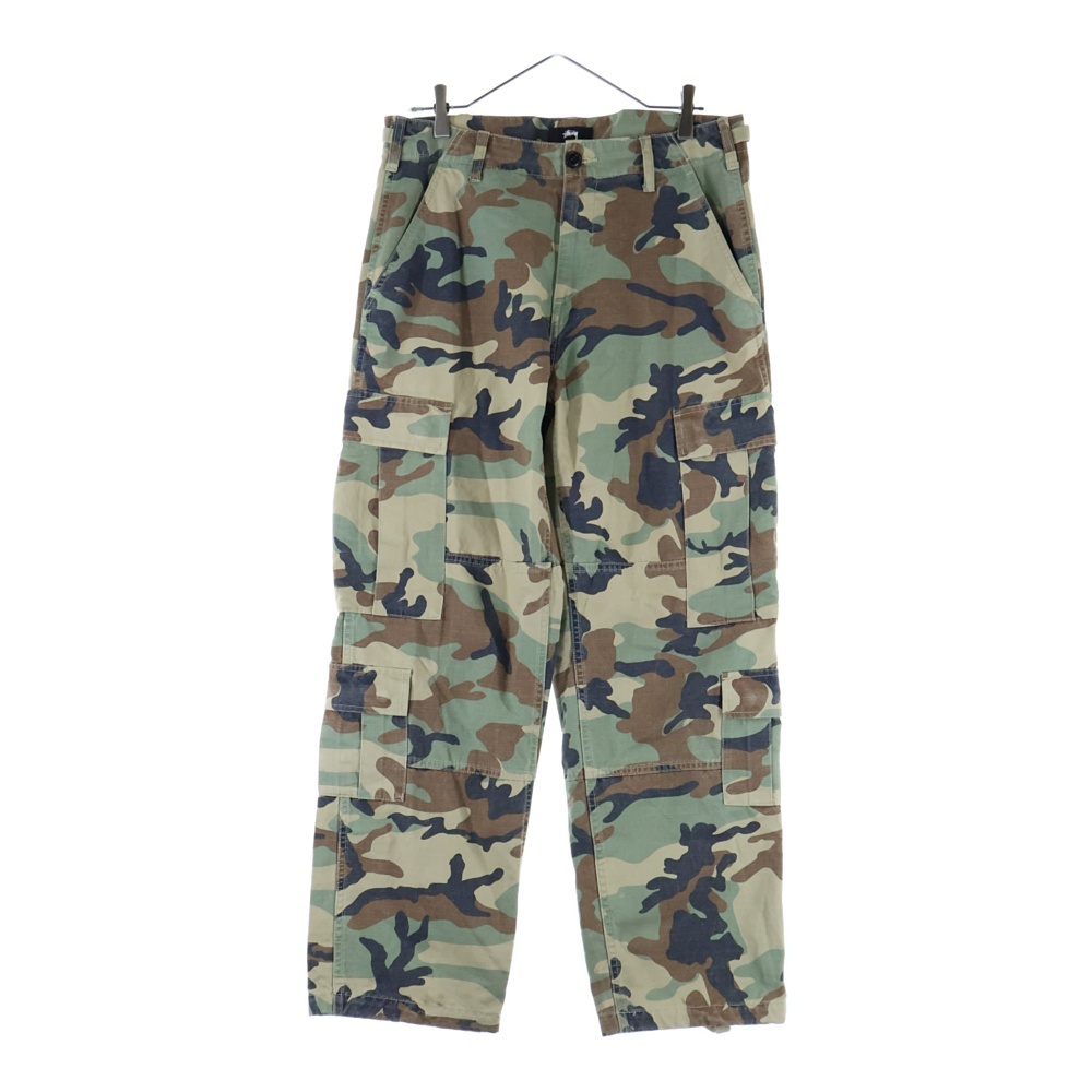 STUSSY ステューシー カモ柄Ripstop Surplus Cargo Pant リップストップ サープラス カーゴパンツ 116586 カーキ拍卖