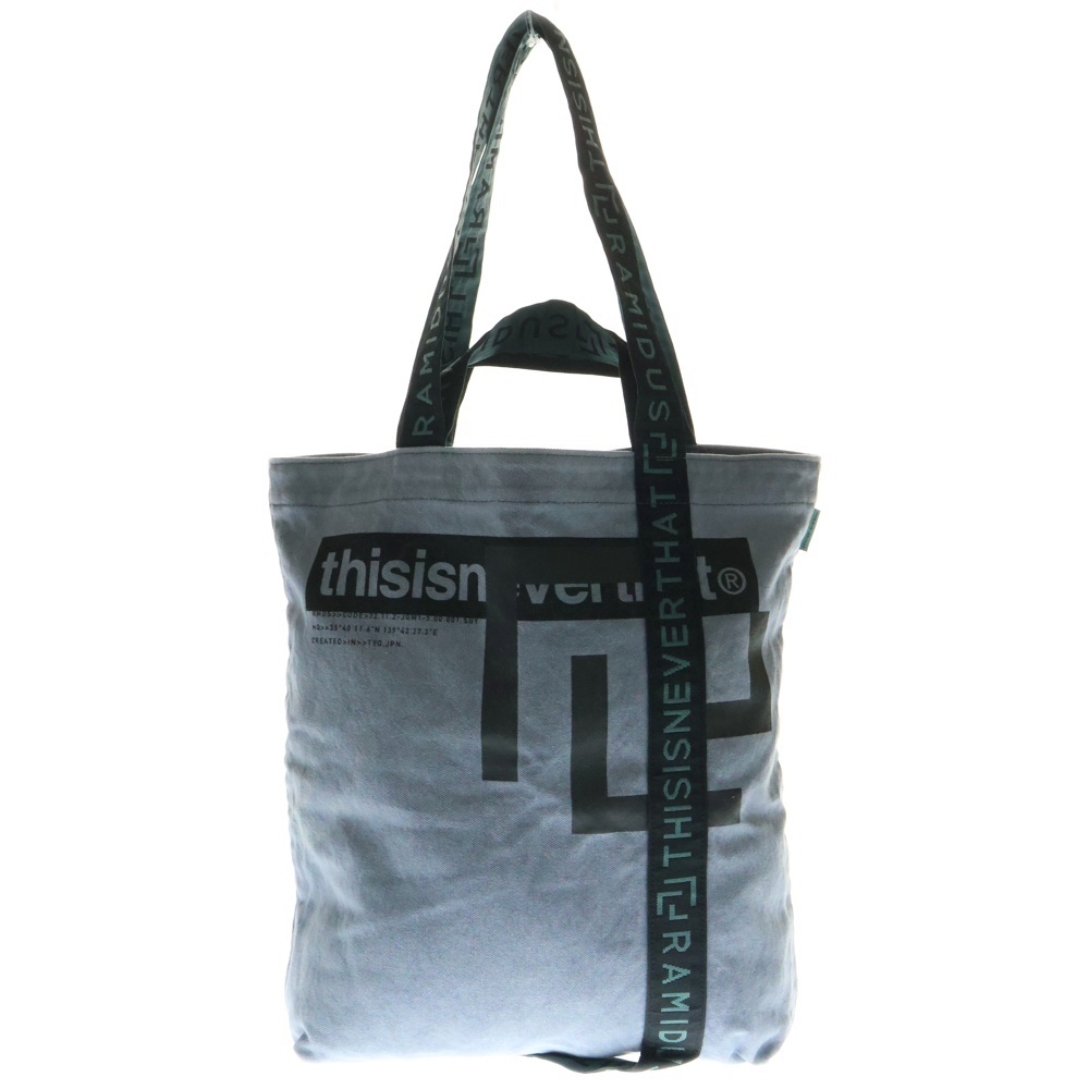 THISISNEVERTHAT ディスイズネバーザット ×RAMIDUS Tote Bag ×ラミダス トートバッグM 2wayハンドバッグ グレー拍卖