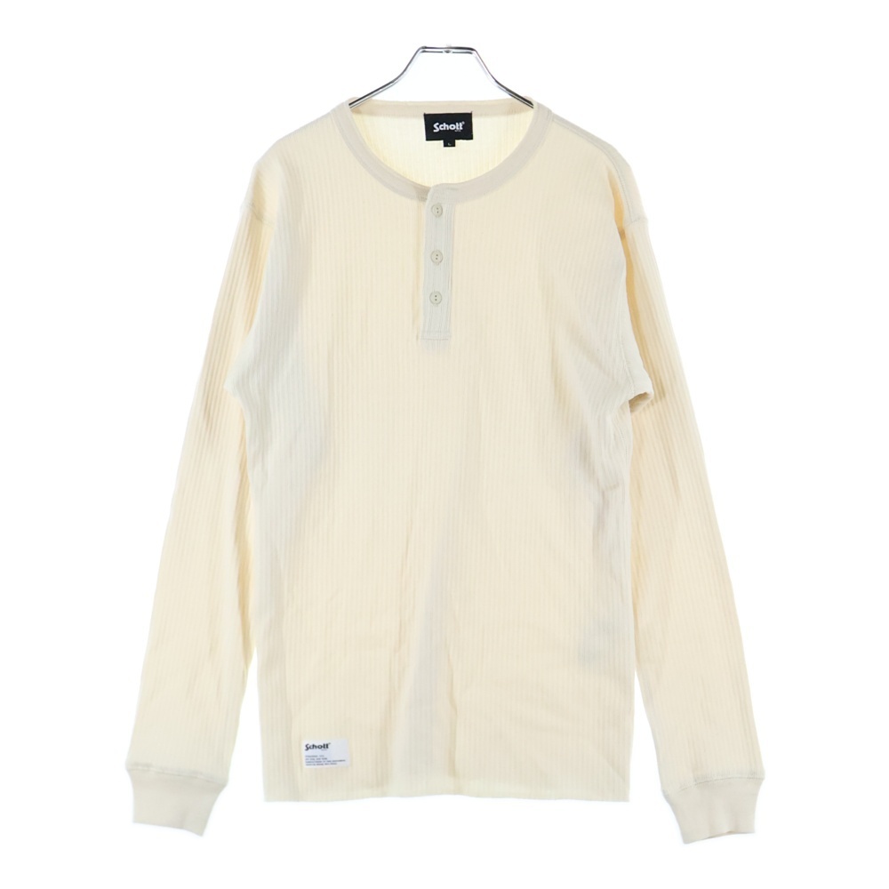 SCHOTT ショット ARMY RIB HENLEY NECK T-SHIRT アーミー リブ ヘンリーネック 長袖Tシャツ カットソー 782-5230013拍卖
