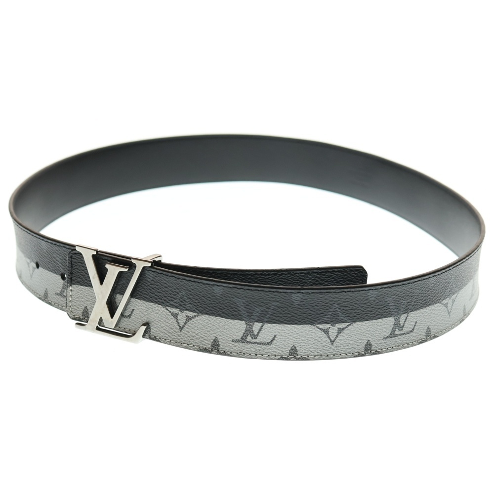 LOUIS VUITTON ルイヴィトン サンチュール LV イニシャル 40mm エクリプス スプリット ベルト ブラック/シルバー MP034拍卖