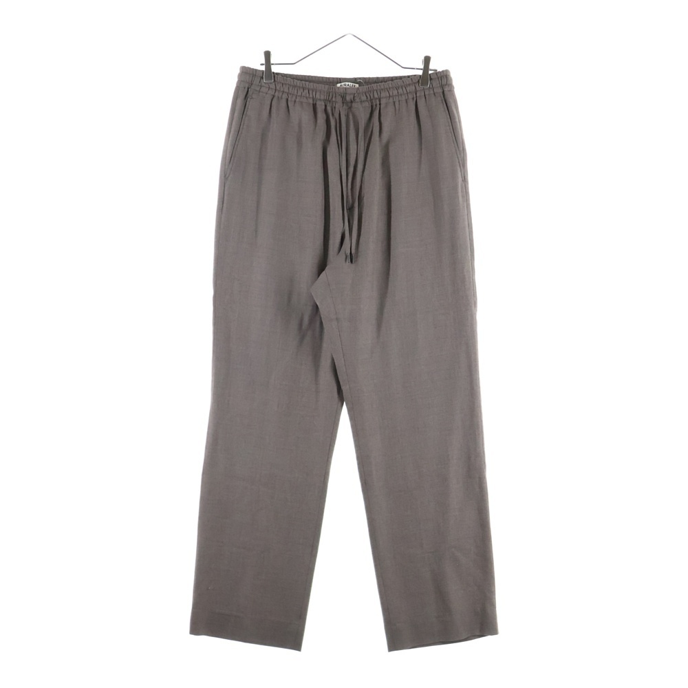 AURALEE オーラリー 23AW SUPER LIGHT WOOL EASY SLACKS ライトウール イージースラックス パンツ A23AP02OS チャコールグレー拍卖