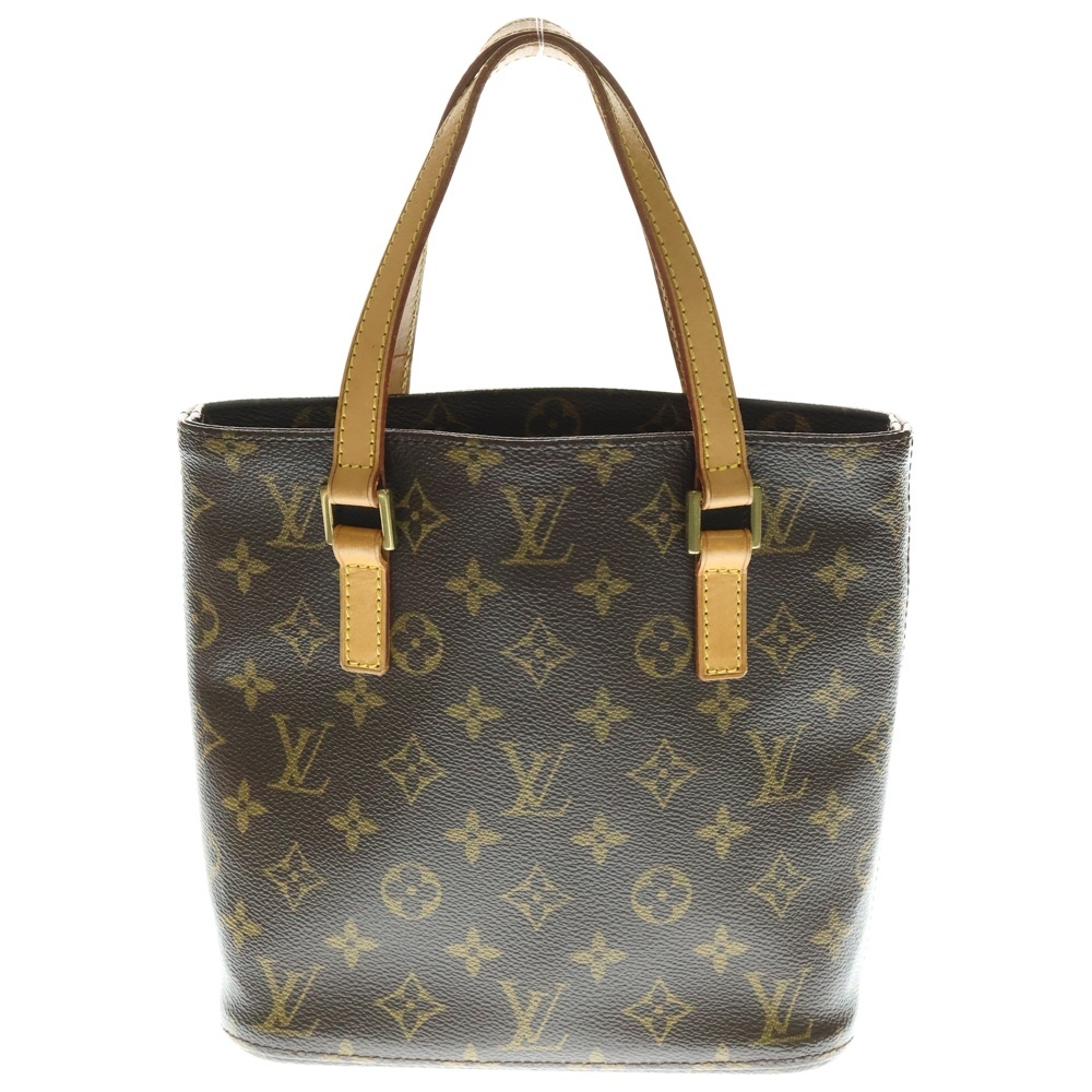 LOUIS VUITTON ルイヴィトン モノグラム ヴァヴァンPM ハンドバッグ トートバッグ ブラウン レザー×PVC ゴールド金具 M51172拍卖