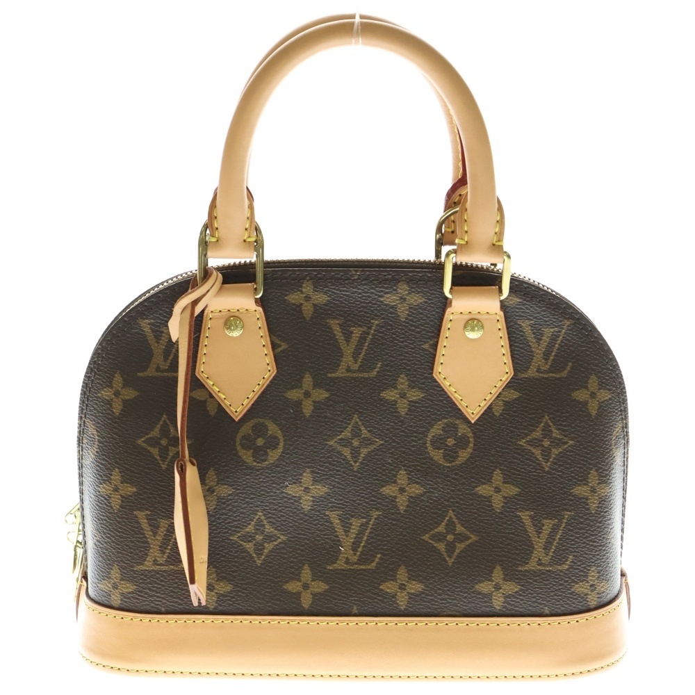 LOUIS VUITTON ルイヴィトン モノグラム アルマBB 2WAYバッグ ハンドバッグ ショルダーバッグ ブラウン レザー×PVC ゴールド金具 M46990拍卖