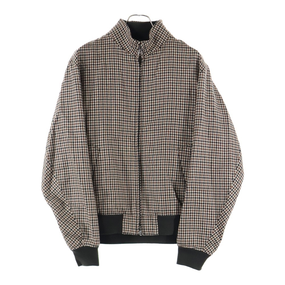Acuascutum アクアスキュータム CLUB CHECK HARRINGTON JACKET クラブチェック ハリントン ジップアップジャケット ブラウン 2203412002-39拍卖