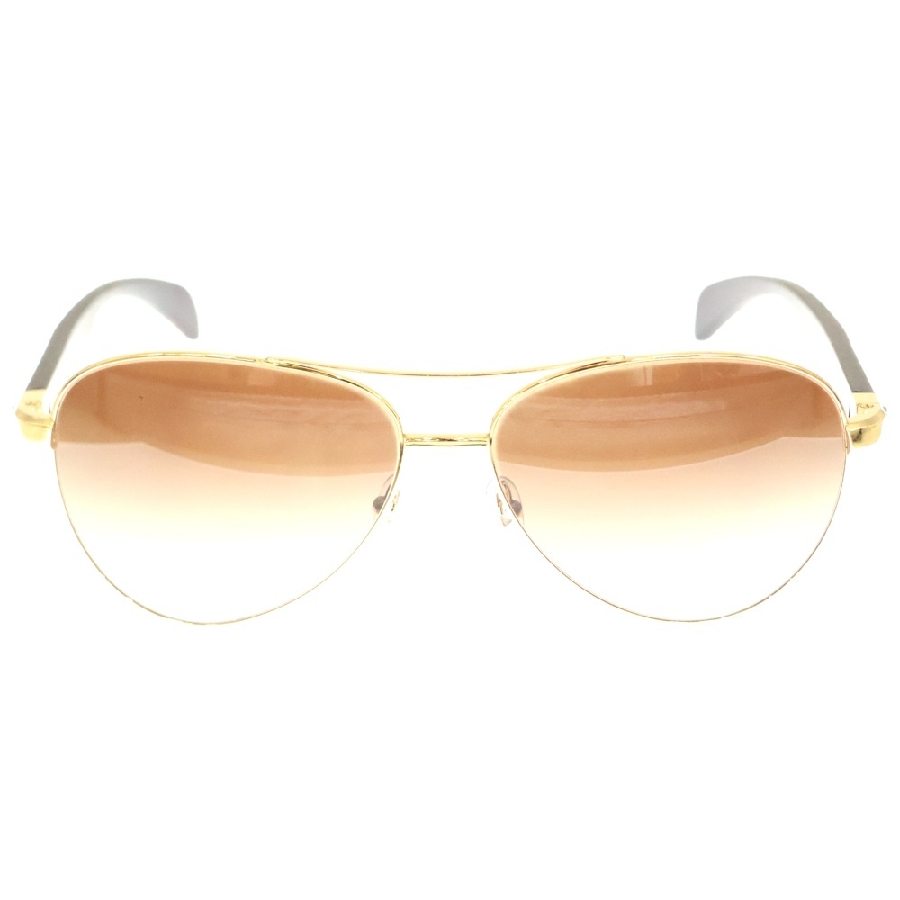BVLGARI ブルガリ 金ロゴ オーバルフレーム カラーレンズ サングラス 眼鏡 ブラウン/ゴールド 5032-TK 393-T5拍卖