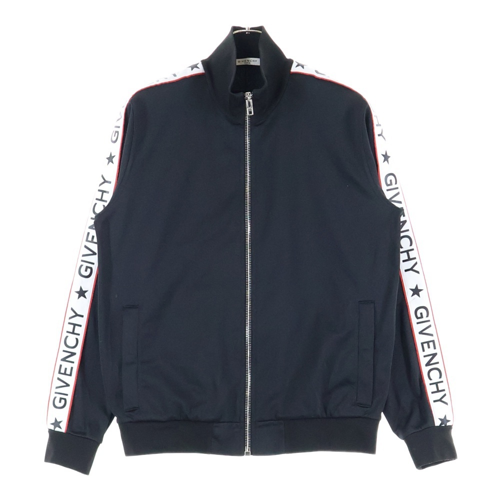 GIVENCHY ジバンシィ アームロゴデザイン ダブルポケット ジップアップ トラックジャケット ブラック BM702W300B拍卖