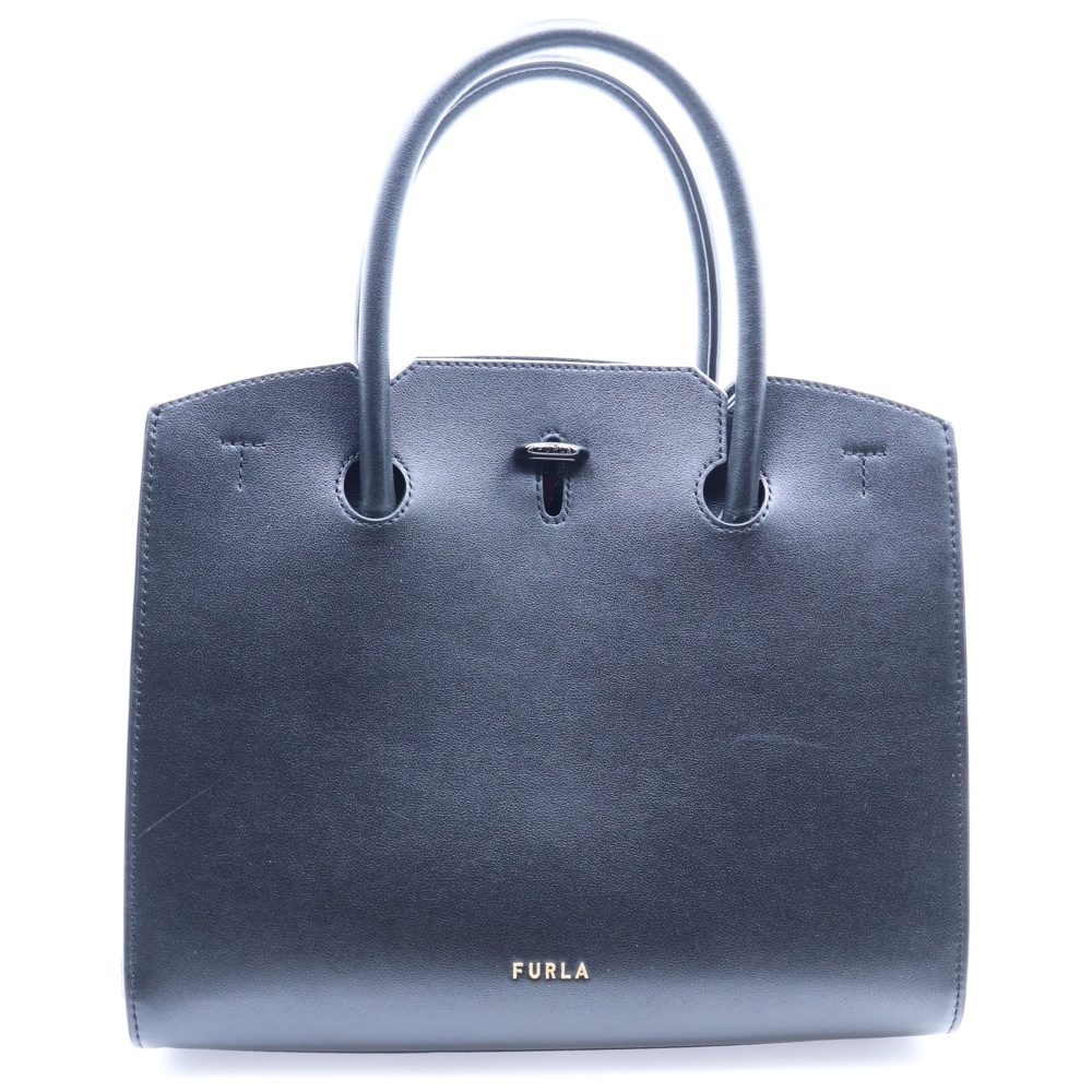 FURLA フルラ GENESI M TOTE サイドボア ハンドバッグ レディース ブラック 805059拍卖