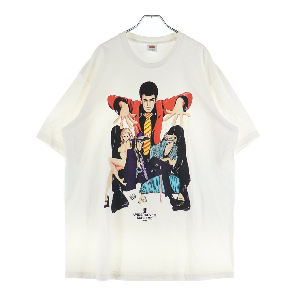 SUPREME シュプリーム 23SS ×UNDERCOVER Lupin Tee フロントルパンプリント 半袖Tシャツカットソー ホワイト拍卖