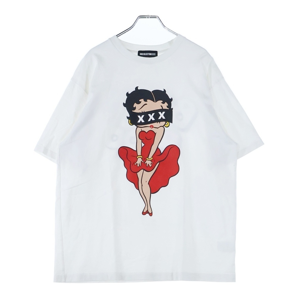GOD SELECTION XXX ゴッドセレクショントリプルエックス キャラクタープリント 半袖Tシャツ カットソー ホワイト拍卖