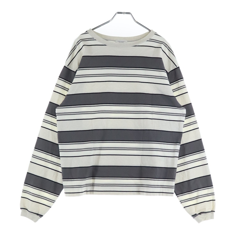 BEAUTY&YOUTH UNITED ARROWS ビューティーアンドユースユナイテッドアローズ ボーダーライン ロングスリーブTシャツ拍卖