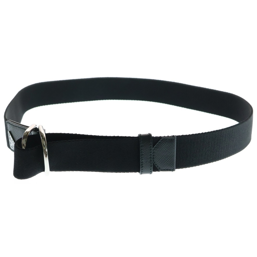 PRADA プラダ サフィアーノ トライアングルロゴ ベルト ブラック 2CN028拍卖