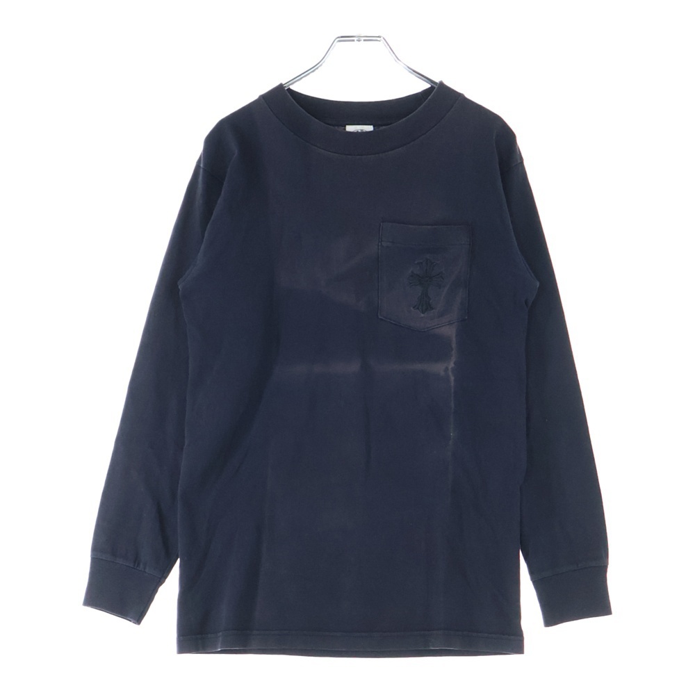 CHROME HEARTS クロムハーツ OLD オールドモデル フロントダブルクロス刺繍 長袖Tシャツカットソー ブラック拍卖