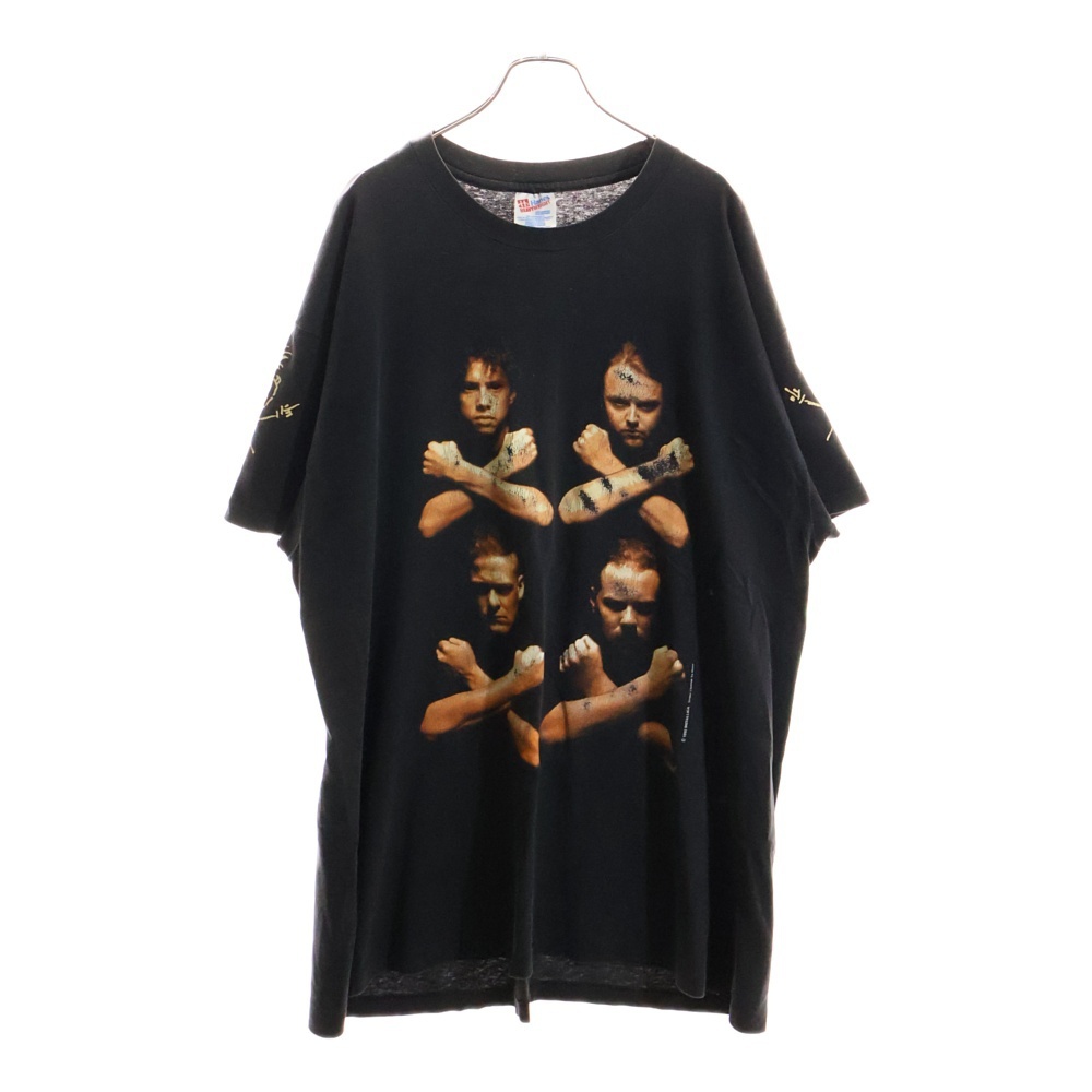ヴィンテージ 90S METALLICA 4 FACE MEMBER BIRTH SCHOOL METALLICA DEATH ORIGINAL メタリカフロントプリント半袖Tシャツ グレー拍卖