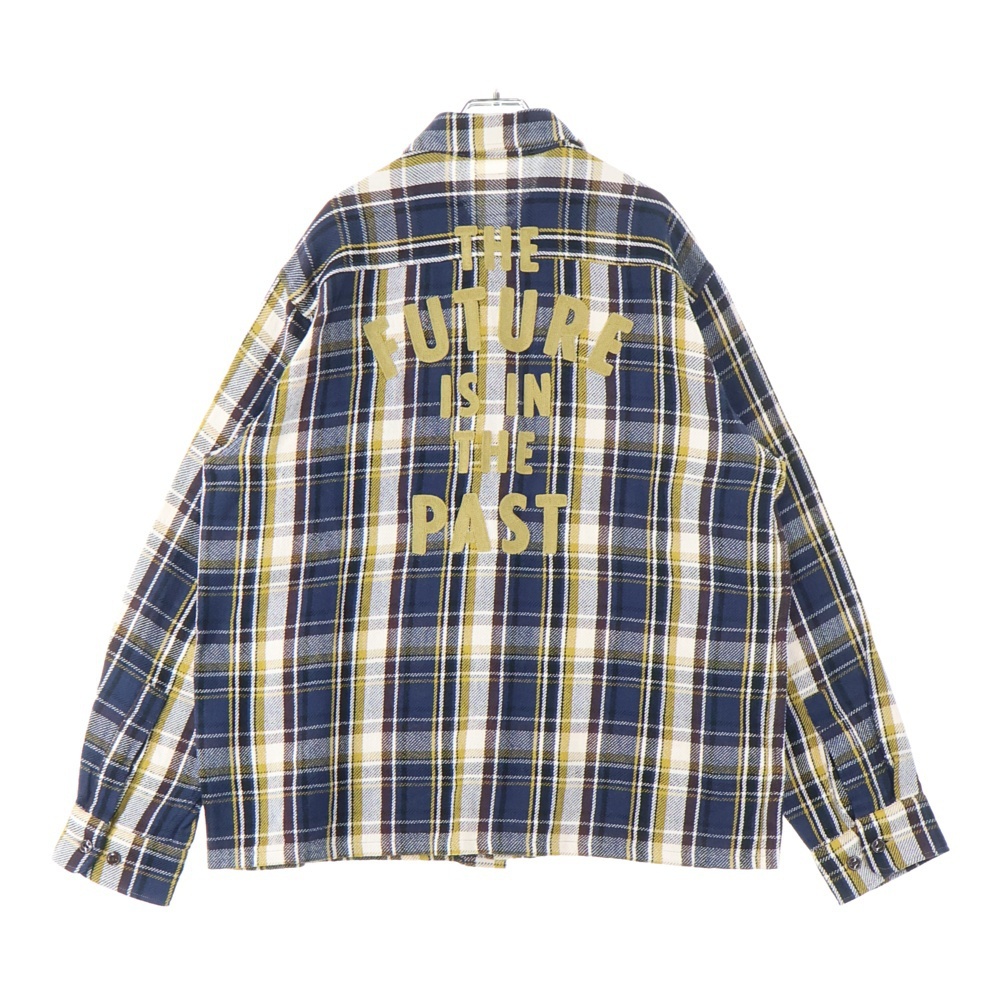 HUMAN MADE ヒューマンメイド CHECK SHIRT バイカラー 長袖チェックシャツ ブラウン/ブルー/イエロー HM30SH012拍卖