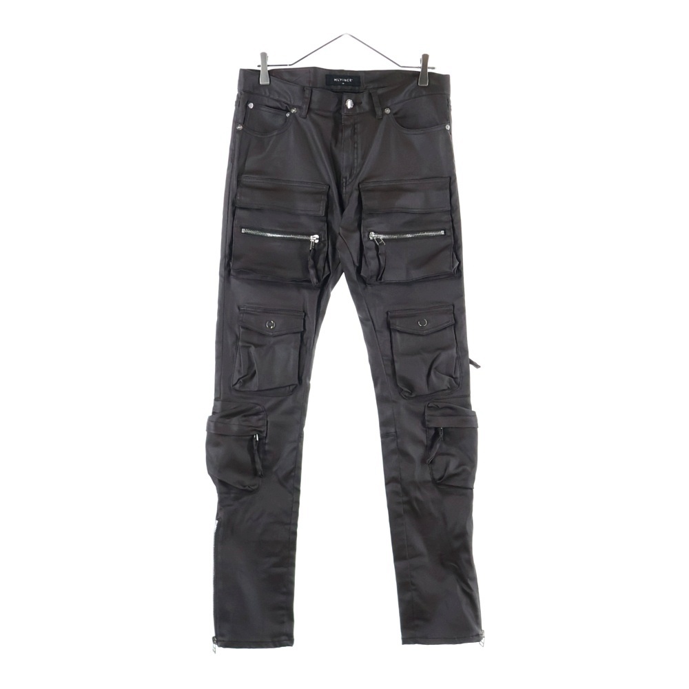 MLVINCE メルヴィンス TYPE-2 SLIM CARGO PANTS タイプツー スリム マルチポケット レザー カーゴパンツ ブラウン拍卖