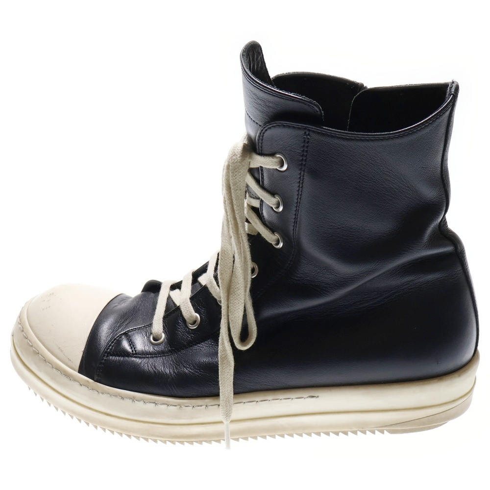Rick Owens リックオウエンス RAMONES ラモーンズ サイドジップ レザーハイカットスニーカー拍卖