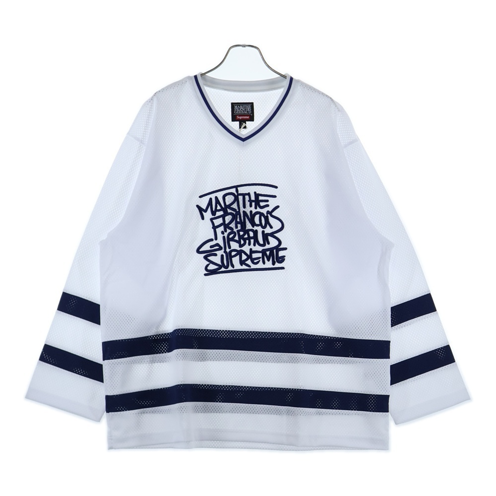 SUPREME シュプリーム 25SS ×Marithe +Girbaud Hockey Jersey マリテ・フランソワ ホッケー ジャージ 長袖Tシャツ ホワイト拍卖