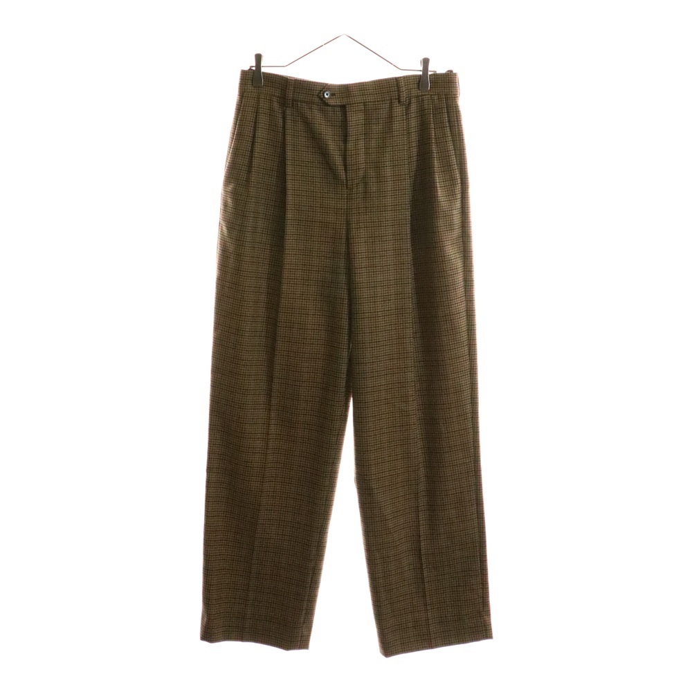 CELINE セリーヌ 20SS ハウンドトゥース チェック ツータック スケート パンツ ブラウン 2P498040K拍卖