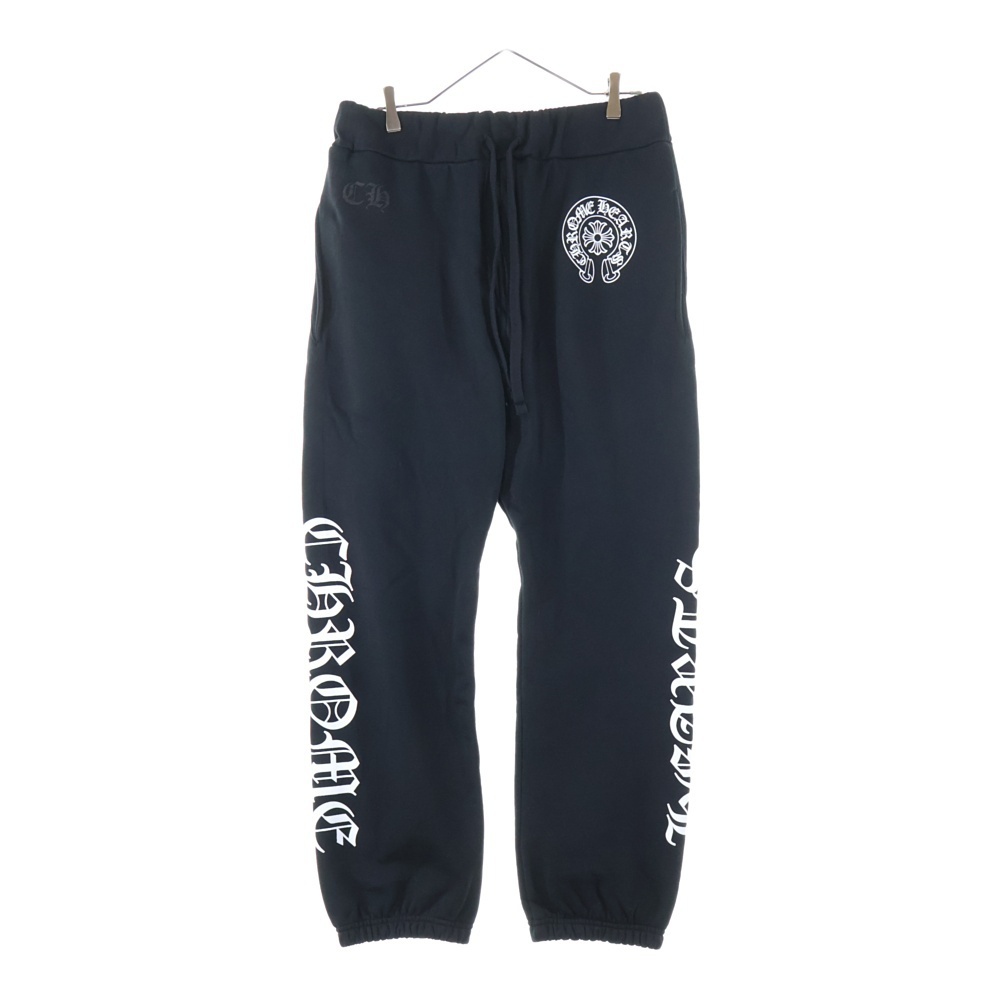 CHROME HEARTS クロムハーツ HORSESHOE SWEAT PANTS ホースシュープリント スウェットパンツ ブラック拍卖
