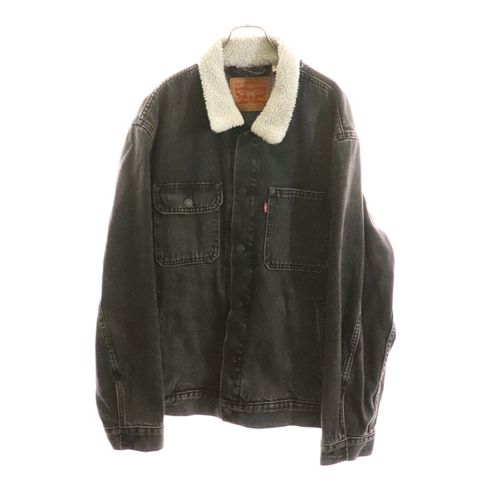 Levi's リーバイス 裏地チェック ボア デニムジャケット ブラック PC9-A3181-0001拍卖