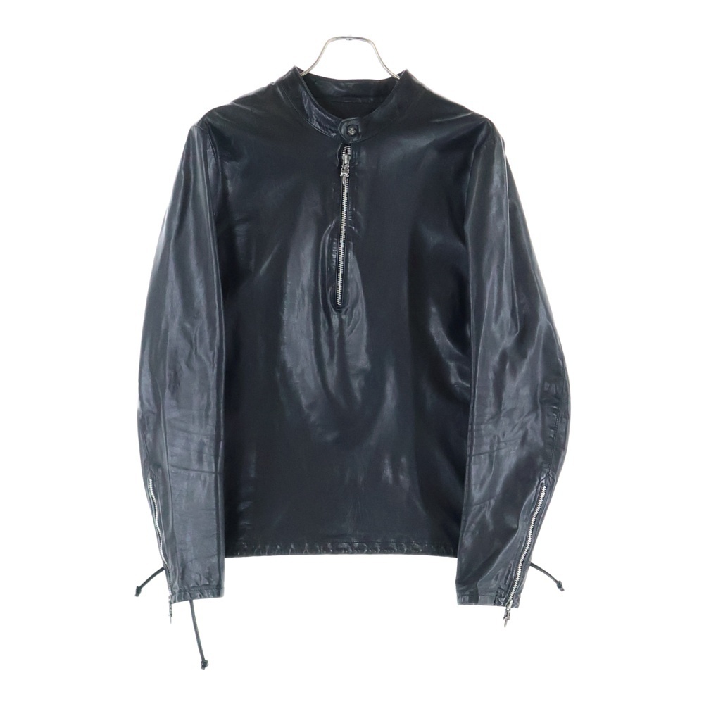 CHROME HEARTS クロムハーツ EZ RIDER イージーライダー ダガーハーフジップレザージャケット ブラック/シルバー拍卖