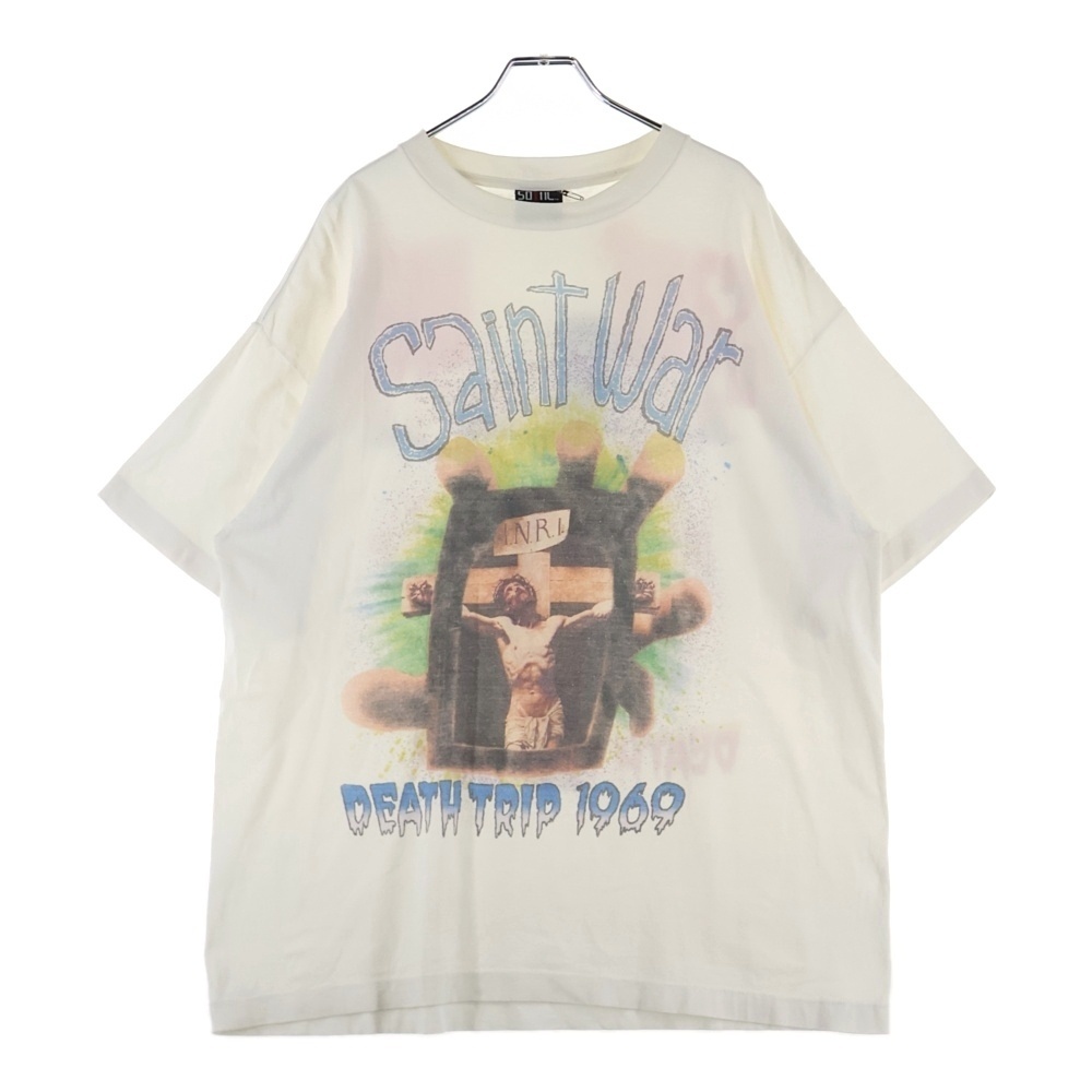 SAINT MICHAEL セントマイケル 24SS SS TEE フロントプリント 半袖Tシャツ カットソー ホワイト SM-YS8-0000-007拍卖