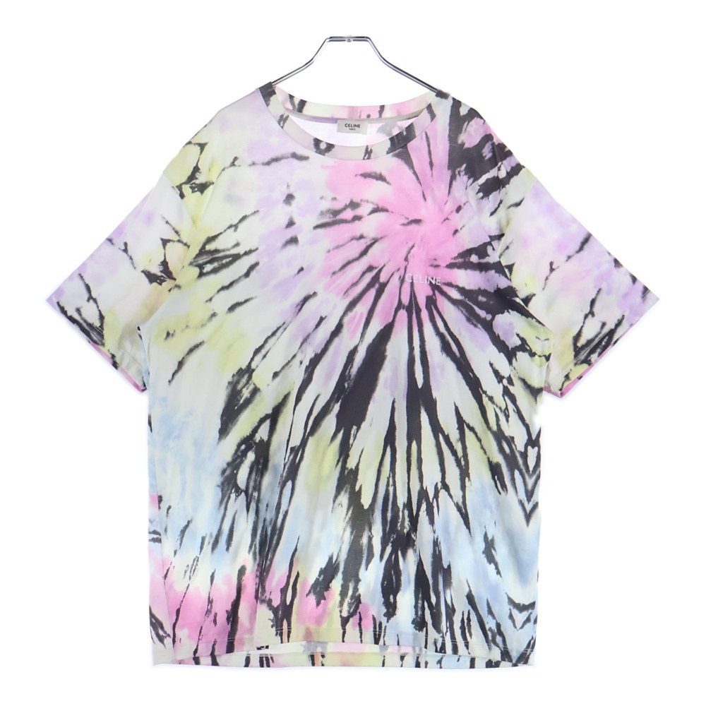 CELINE セリーヌ 23SS LOOSE TIE DYE T SHIRT ジャージールーズ 半袖Tシャツ カットソー マルチ 2X59G649V拍卖