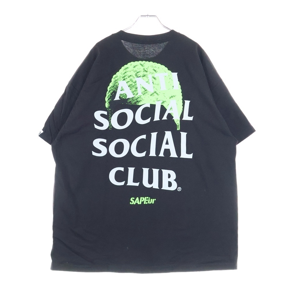 ANTI SOCIAL SOCIAL CLUB アンチソーシャルソーシャルクラブ ×SAPEUR サプール ロゴプリント 半袖Tシャツ カットソー ブラック拍卖