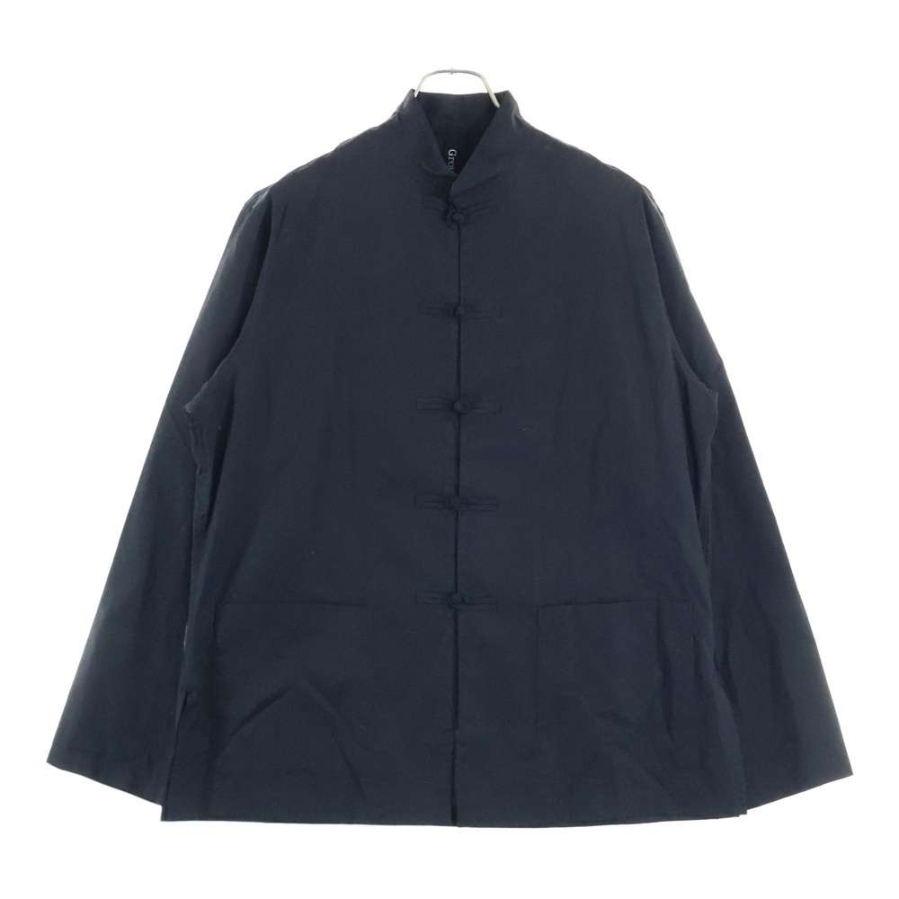Ground Y グラウンドワイ ブロード 長袖チャイナシャツ ブラック GD-B13-007拍卖