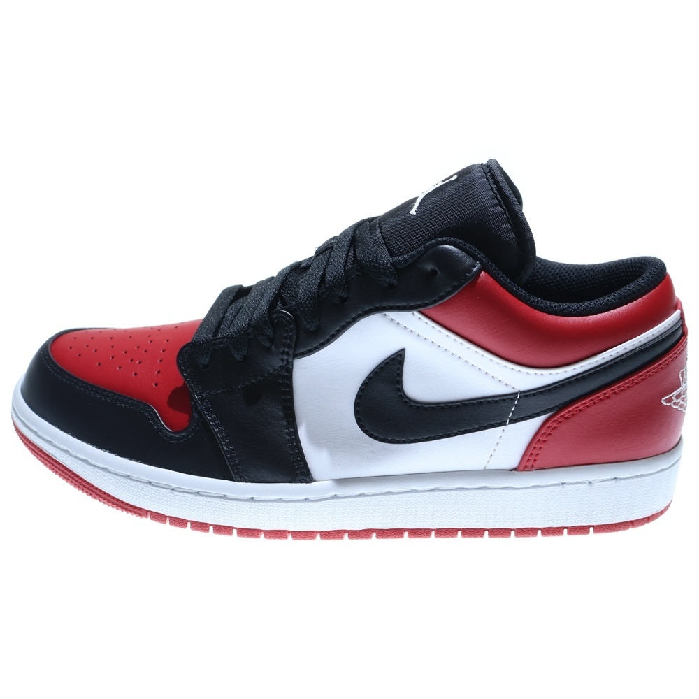 NIKE ナイキ AIR JORDAN 1 LOW BRED TOE 553558-612 エアジョーダン1 ブレッドトゥ ローカットスニーカー レッド/ブラック US9/27cm拍卖