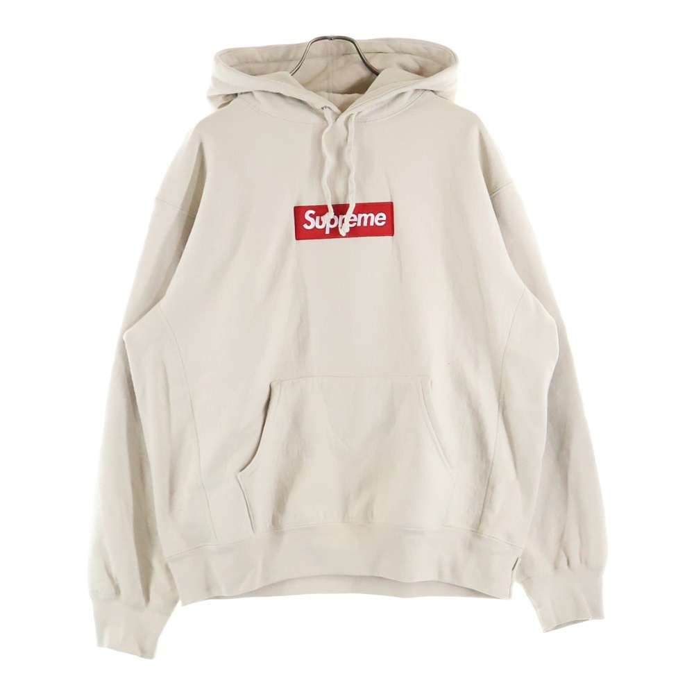 SUPREME シュプリーム 24AW Box Logo Hooded Sweatshirt ボックスロゴ プルオーバースウェットパーカー ベージュ拍卖