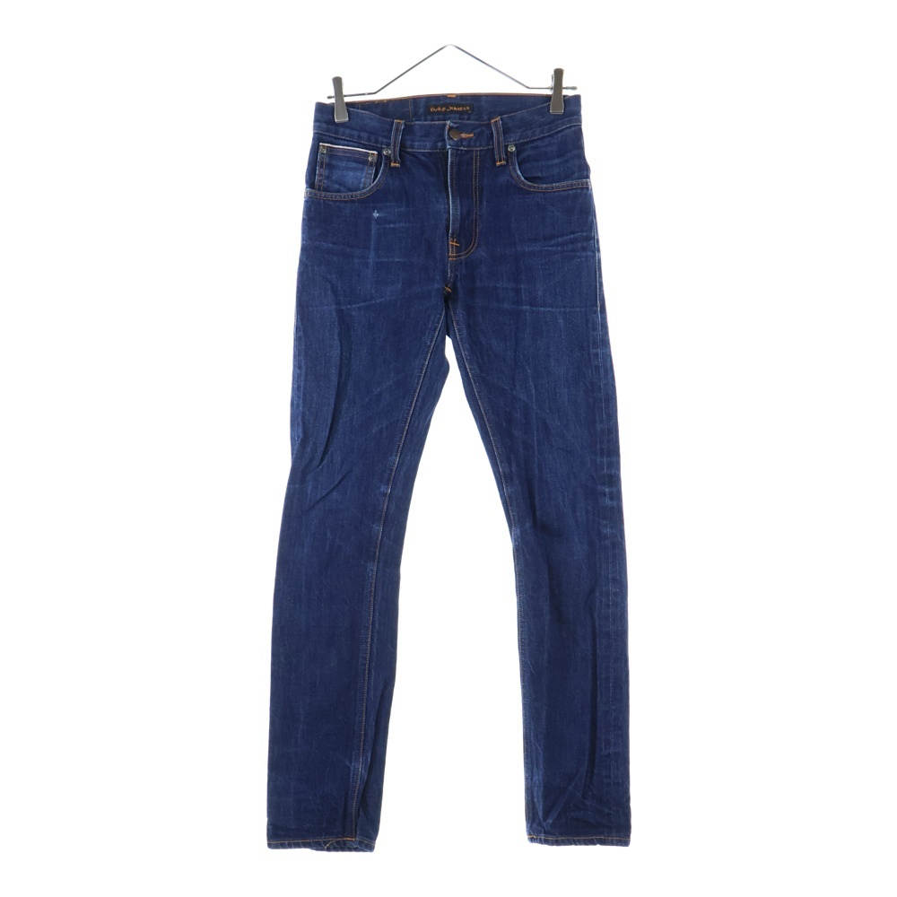 nudie jeans ヌーディージーンズ ロゴパッチ デニムパンツ インディゴ拍卖