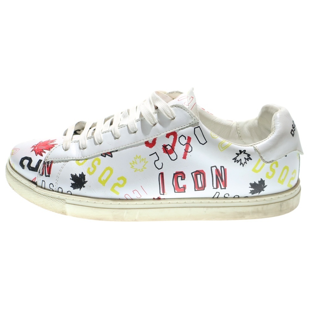 DSQUARED2 ディースクエアード LHP グラフィックプリント ローカットスニーカー マルチ拍卖