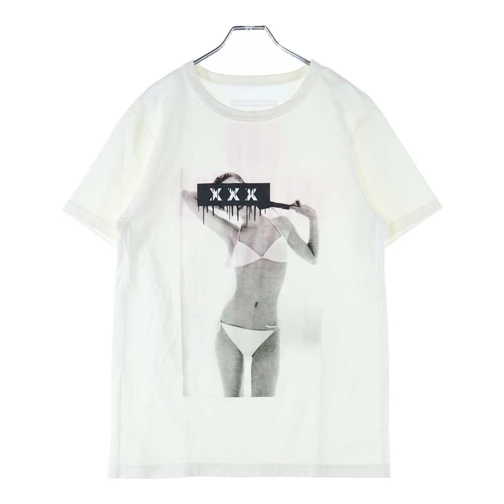 GOD SELECTION XXX ゴッドセレクショントリプルエックス ケイトモス プリント クルーネック 半袖Tシャツ ホワイト拍卖