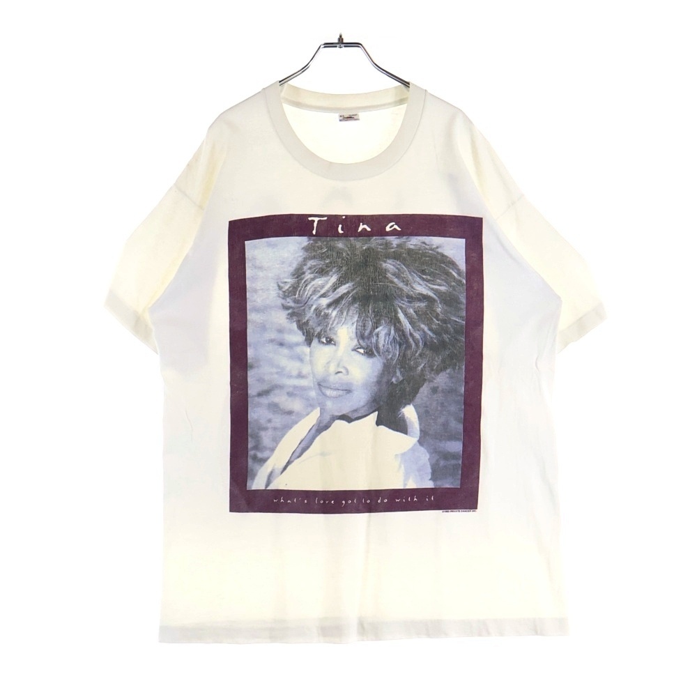 VINTAGE ヴィンテージ 90s TINA TURNER WHAT'S LOVE? TOUR ティナ ターナー 両面プリント Tシャツ 半袖カットソー ホワイト拍卖