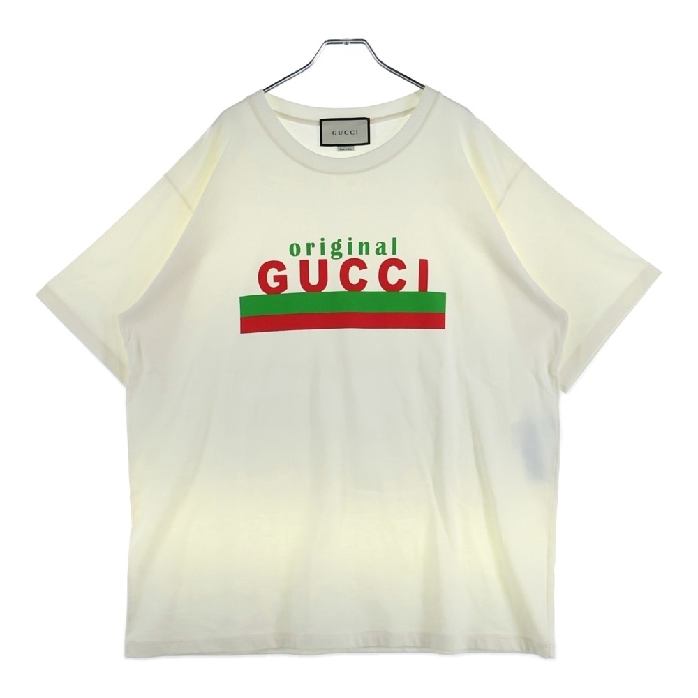 GUCCI グッチ 20SS Original Gucci Print Oversize Tee 半袖Tシャツ ホワイト 616036 XJCOQ拍卖