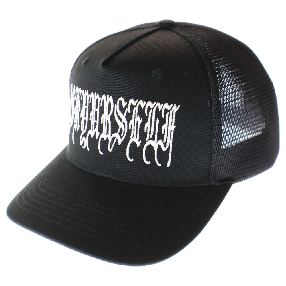 ASKYURSELF アスクユアセルフ GOTH TRUCKER ブランド刺繍ロゴ トラッカー キャップ ブラック拍卖