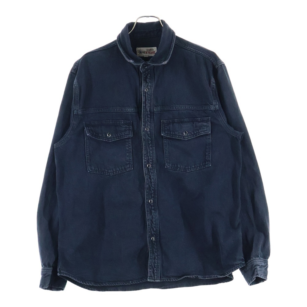 STUSSY ステューシー Double Dye Western Shirt ウエスタン 長袖シャツ ブラック 1110276拍卖