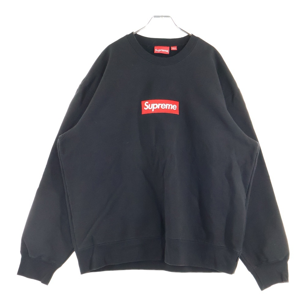 SUPREME シュプリーム 22AW Box Logo Crewneck Sweatshirt ボックスロゴ クルーネックスウェット ブラック拍卖